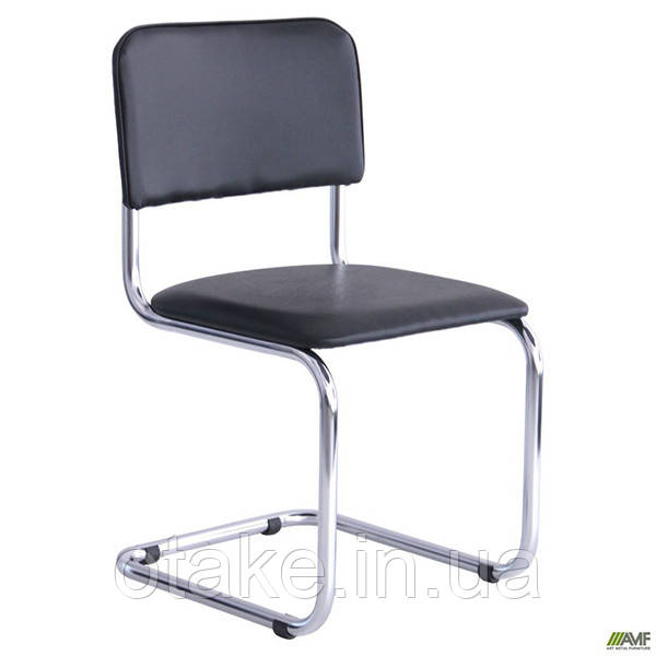 Стілець Сільвія хром Кожзам чорний, фото 1