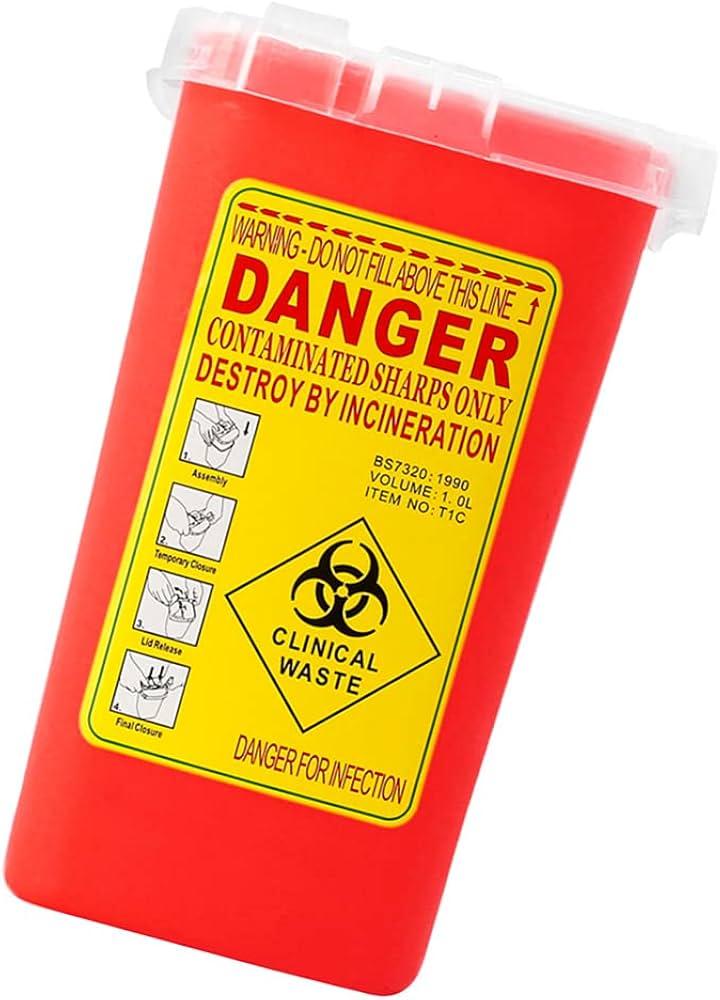 Контейнер для утилізації витратних матеріалів (голки, модулі) Червоний, фото 1