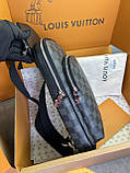 Сумка-слінг Louis Vuitton Louis Avenue Damier Graphite шкіряна чоловіча чорна преміум'якість, фото 2
