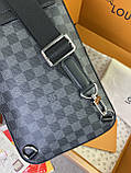 Сумка-слінг Louis Vuitton Louis Avenue Damier Graphite шкіряна чоловіча чорна преміум'якість, фото 5