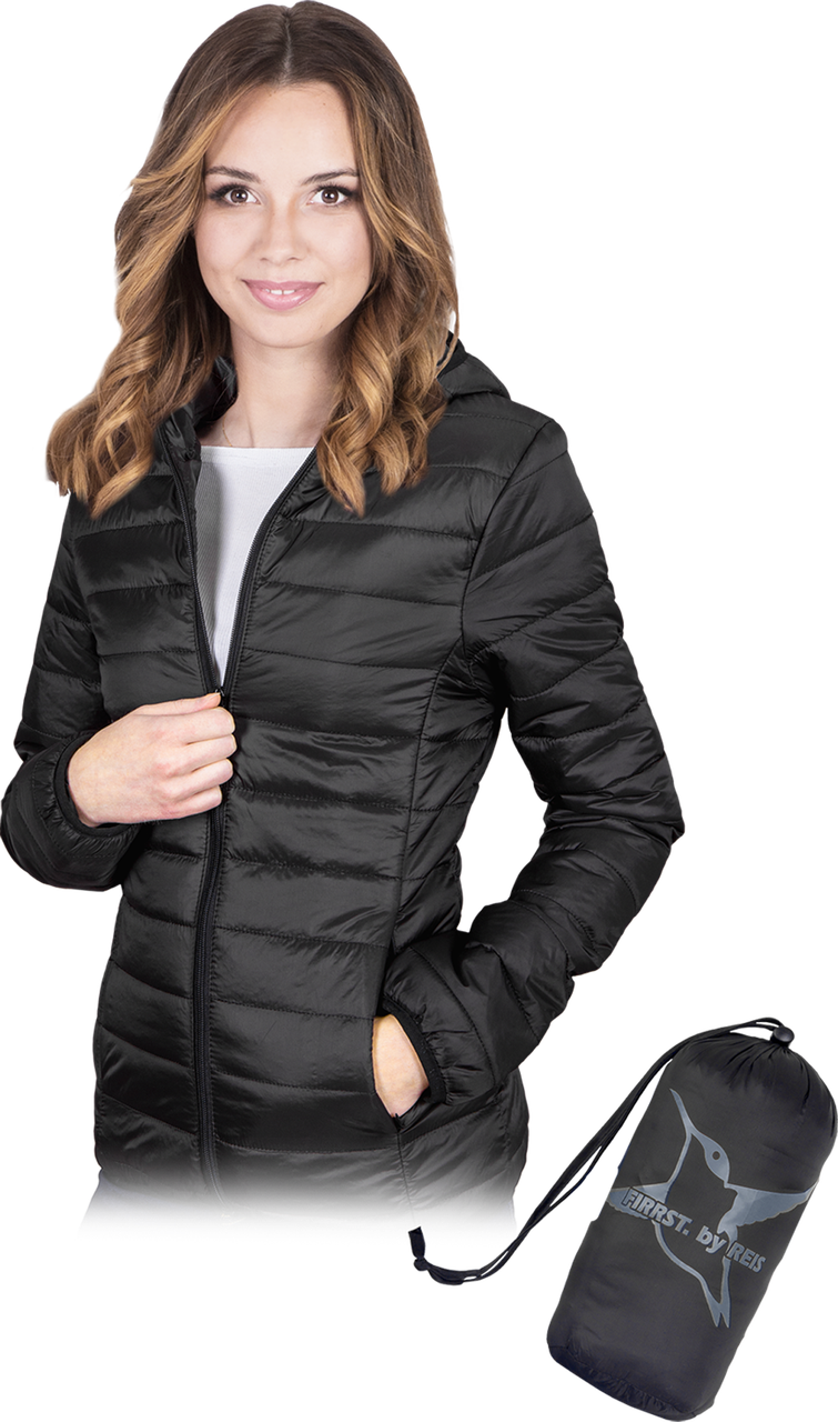 Куртка стьобана жіноча REIS FIRRST DART-L-J B чорна, фото 1