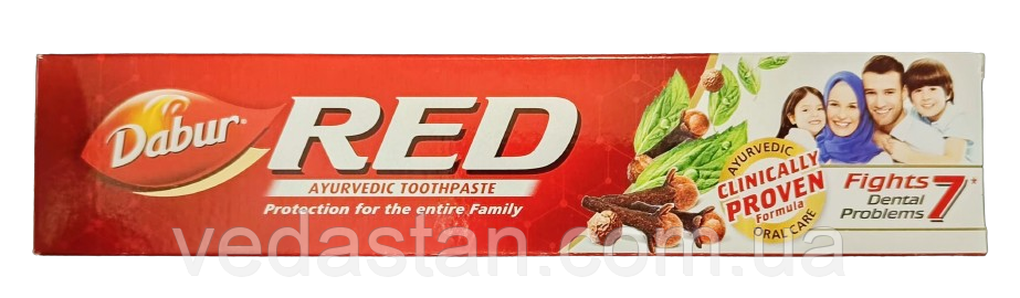 Зубна паста Ред, Red (200 gm) ― лікарські трави і натуральні компоненти для здоров'я зубів і ротової порожнини.