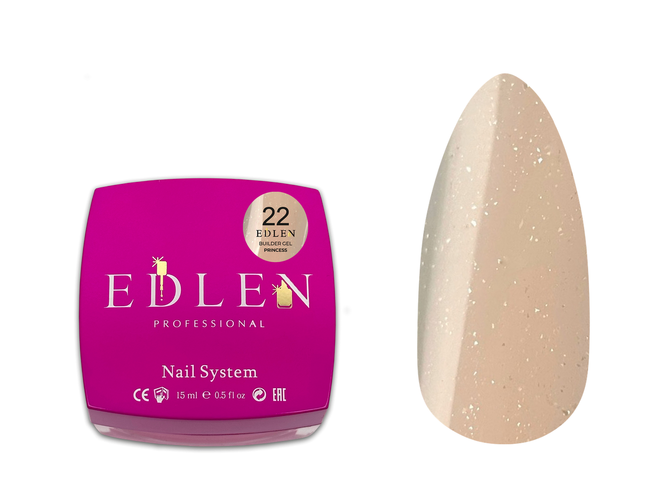 Builder Gel Princess Edlen 15 ml. №22, фото 1