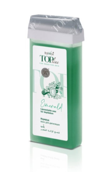 Віск в касеті для депіляції TOP Line ItalWax Смарагд 100 мл