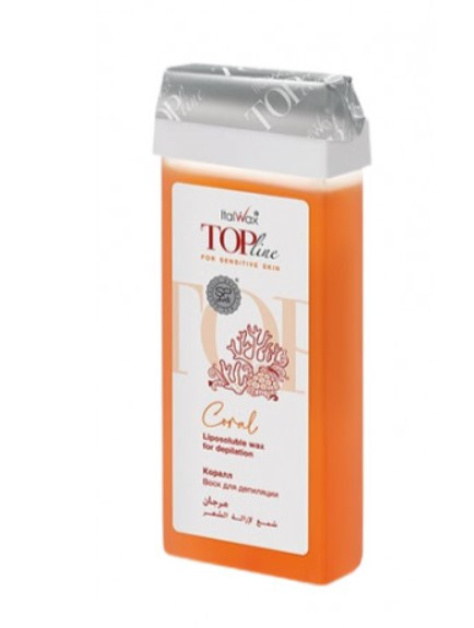 Віск в касетах для депіляції TOP Line ItalWax Корал, 100 мл