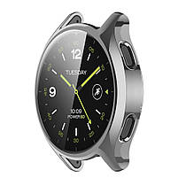 Захисний чохол для смарт годинника Xiaomi Watch 2 з плівкою сріблястий, фото 6