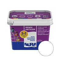 Ґрунт-емаль AURA 3 в 1 Luxpro Remix Anticor акрилова RAL 9003 (біла), 0,75 л