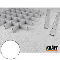 Профіль KRAFT Грильято "П" 40*600 мм (кочечка 75*75) Ral 9003