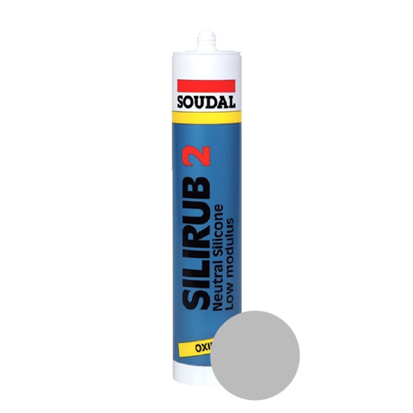 Герметик SOUDAL нейтральний SILIRUB 2 (сірий), 300 мл