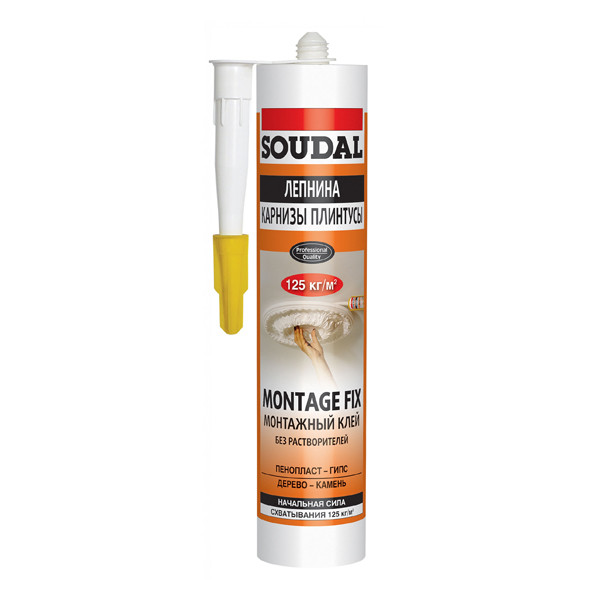 Клей монтажний SOUDAL MONTAGE FIX, 280 мл
