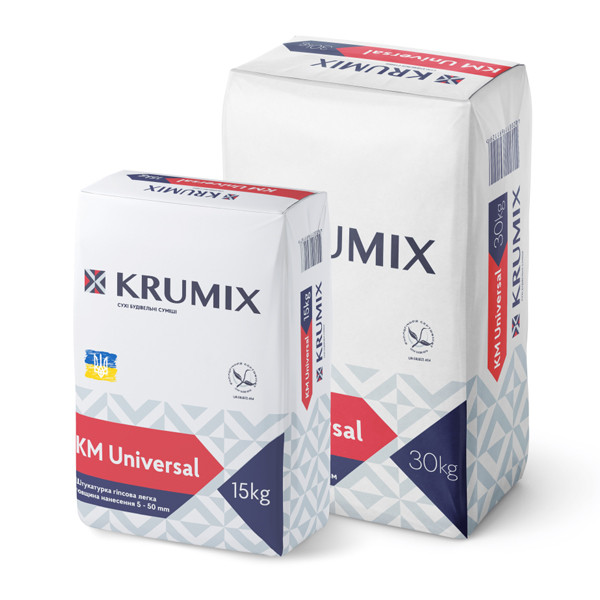 Штукатурка KRUMIX Universal, 30 кг (40 шт./пал)