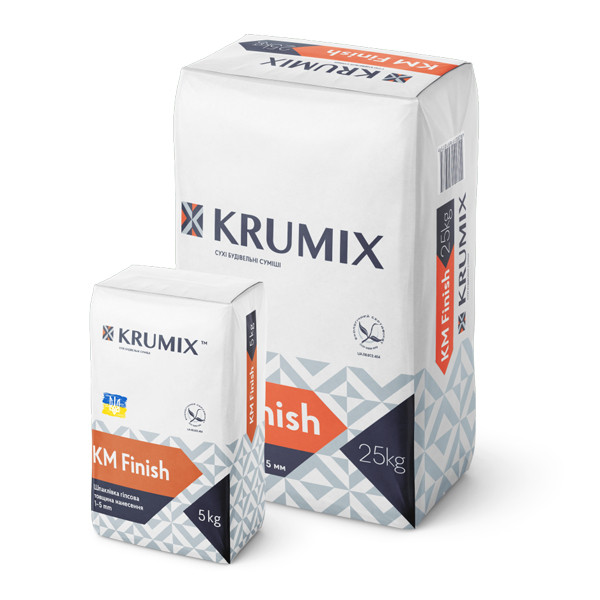 Шпаклівка KRUMIX Finish, 25 кг (45 шт./пал)