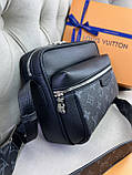 Сумка месенджер Louis Vuitton Outdoor сіра чоловіча преміум'якість, фото 3