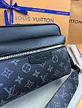 Сумка месенджер Louis Vuitton Outdoor сіра чоловіча преміум'якість, фото 9