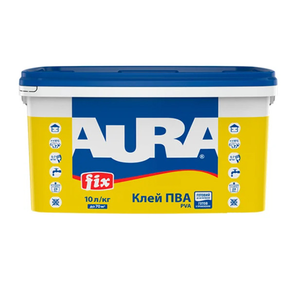Клей AURA Fix PVA, 10 л, фото 1