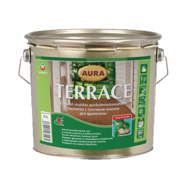 Олія AURA Terrace для терас (коричневий), 2,7 л, фото 1