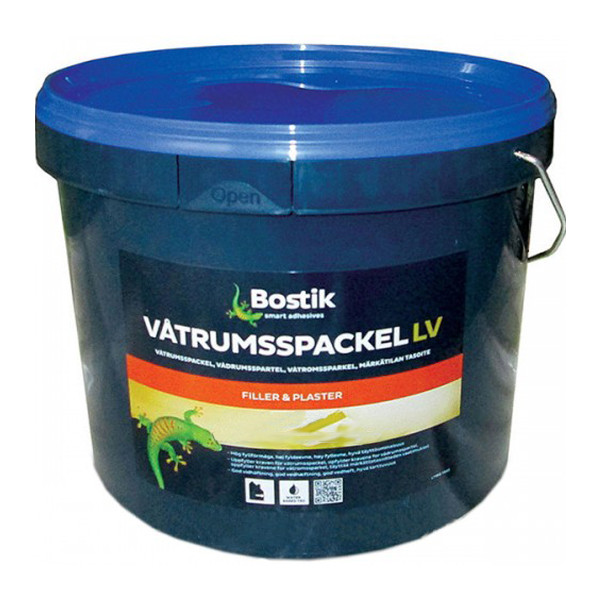 Шпаклівка BOSTIK Vatrumspackel LV вологостійка акрилова, 10 л, фото 1