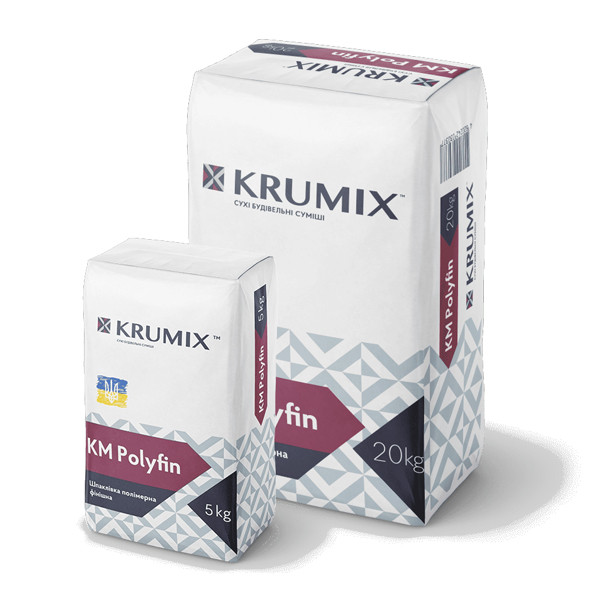 Шпаклівка KRUMIX Polyfin полімерна фінішна, 5 кг (252 шт./пал)