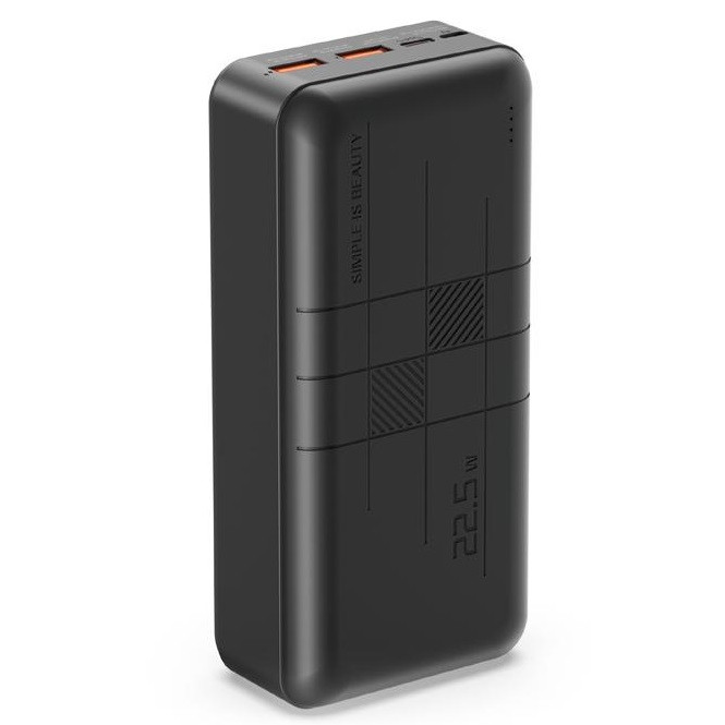 Павербанк повербанк Power Bank 30000mAh із швидкою зарядкою 22.5W XO PR189 |2USB/1Type-C| Чорний, фото 1