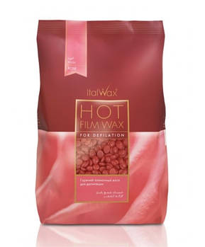 Віск для депіляції, віск у гранулах Рожевий, плівковий, для всіх типів волосся ItalWax, 1 кг