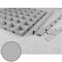 Профіль KRAFT Грильято GLK-15 "М" 40*600 мм (кочечка 50*50) Ral 9006