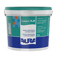 Фарба AURA Luxpro K&B акрилатна дисперсійна для кухонь і ванних кімнат, 5 л