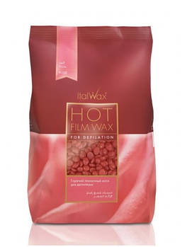 Гранульований віск для депіляції Italwax рожевий 500 гр. Віск Італвакс плівковий для видалення волосся