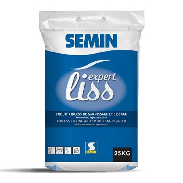 Шпаклівка SEMIN EXPERT'LISS фінішна безповітряного розпилення, відро 25 кг