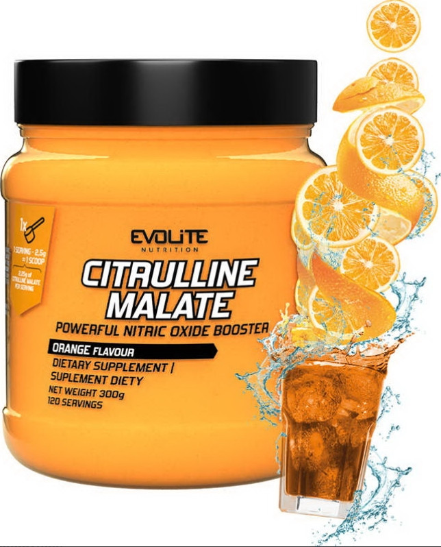 Цитрулін малат Evolite Nutrition Citrulline Malate 300г апельсин