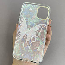 Чохол для Apple iPhone 11 чохол з рожевим метеликом на телефон айфон 11 білий w6h, фото 2