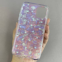 Чохол для Apple iPhone 11 чохол із чорними сердечками на телефон айфон 11 фіолетовий w6h, фото 2