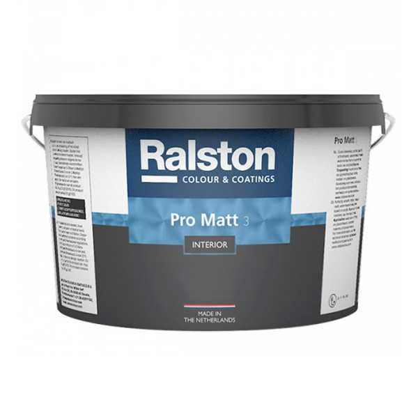 Фарба RALSTON Pro Matt 3 BW матова для стін і стель, для внутрішніх робіт, 4,75 л
