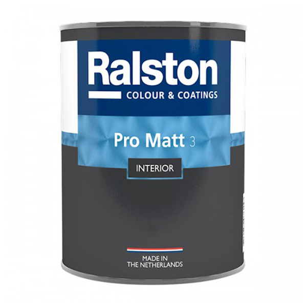 Фарба RALSTON Pro Matt 3 BTR матова для стін і стель, для внутрішніх робіт, 0,9 л