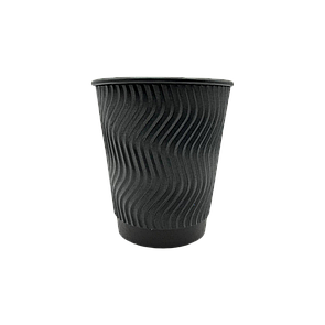 Стакан гофра Double Black 175мл (30шт/уп|35уп/ящ) 72мм UMGBB175