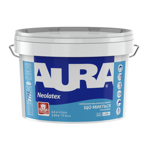 Фарба AURA Neolatex глибокоматова латексна, 2.5 л, фото 1