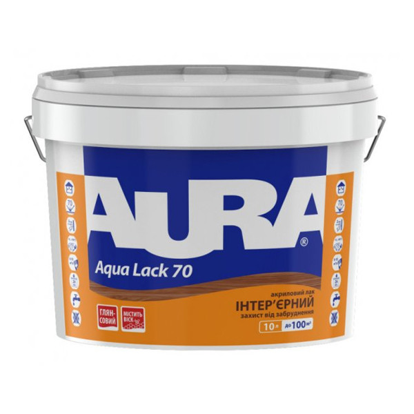 Лак AURA Aqua Lack 70 інтер'єрний акриловий, 10 л