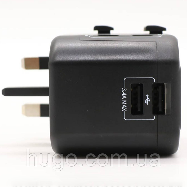 Мережевий адаптер для зарядrb 40Вт, 2×USB+2×Type-C, Asomtech