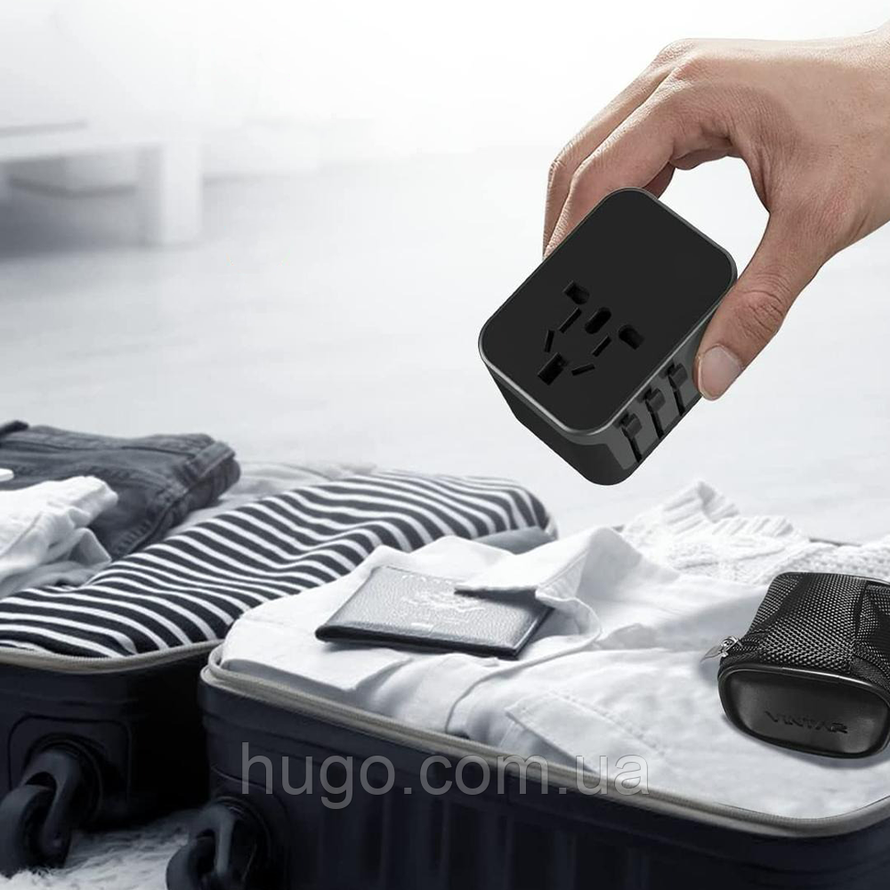 Мережевий адаптер для зарядrb 40Вт, 2×USB+2×Type-C, Asomtech