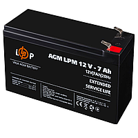 Акумуляторна батарея LogicPower 12V - 7Ah AGM LPM 150х65х95мм