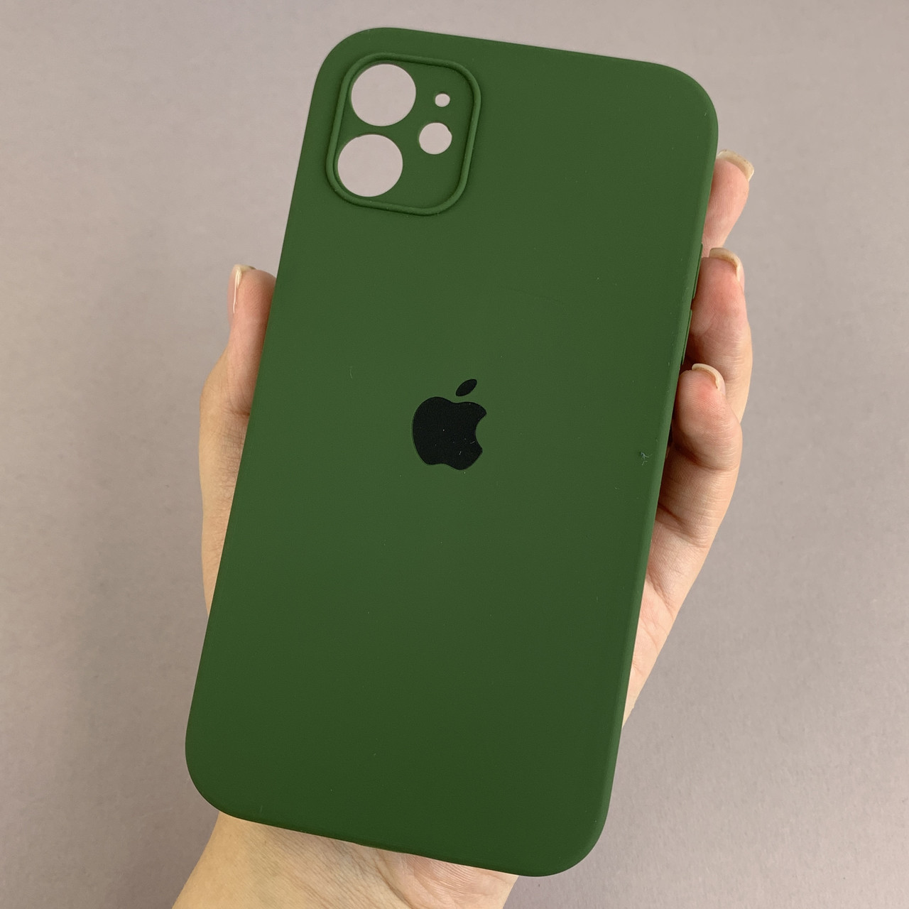 Чохол для Apple iPhone 11 чохол з мікрофіброю захистом камери на телефон айфон 11 темно-зелений s1q