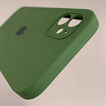 Чохол для Apple iPhone 11 чохол з мікрофіброю захистом камери на телефон айфон 11 темно-зелений s1q, фото 5