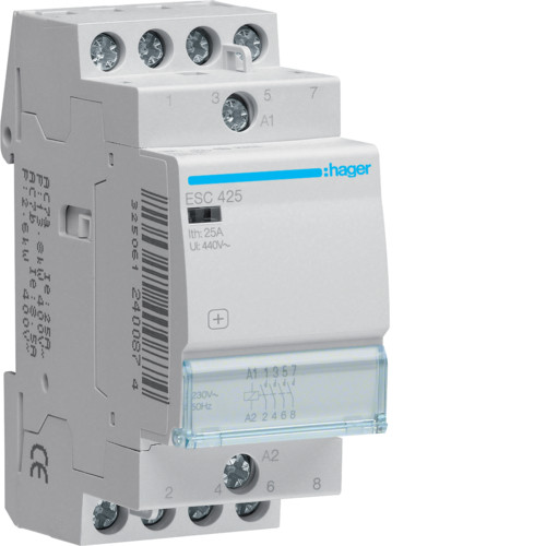 Контактор Hager ESC325 - 230В/25A, 3НО
