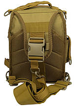 Tribe Sling Pack T-IE-0003 Coyote, 6.5 л | Функціональна, зручна та ергономічн сумка-слінг через плече з системою Molle, фото 4