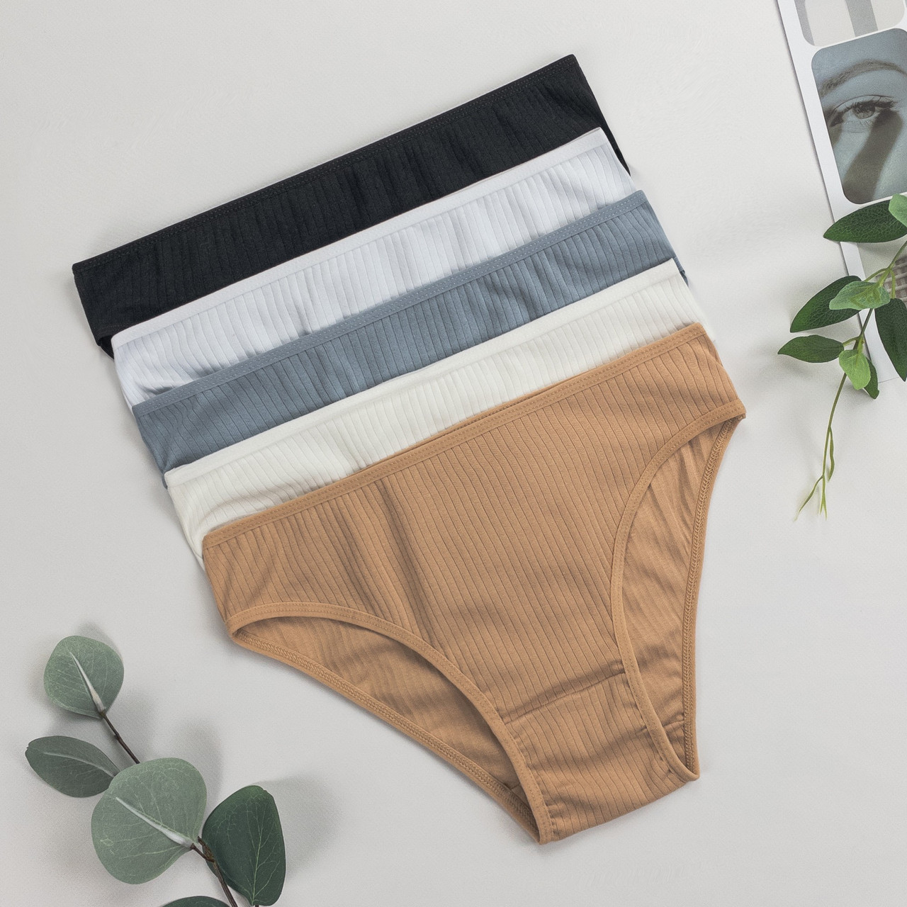 Труси сліпи в рубчик жіночі Nicoleta Туреччина M, L, XL, 2XL | 5 шт.