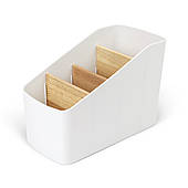 Органайзер для дрібниць MVM FH-01 з деревом Білий (FH-01 WHITE/WOOD)