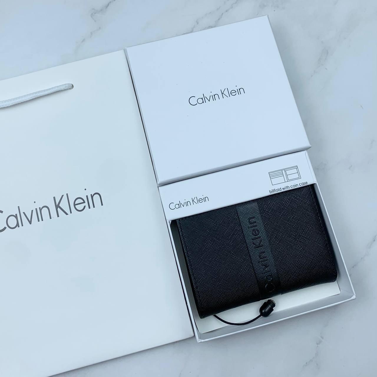 Чоловічий чорний Портмоне Кельвін Кляйн, фото 1