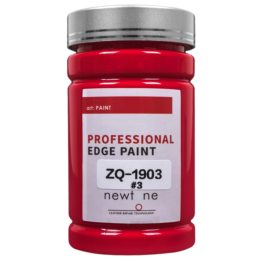Фарба матова для оброблення краю урізу шкіри Newtone Edge Paint колір червоний No3 200 г, фото 1