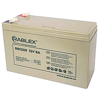 Акумулятор свинцево-кислотний Rablex 12V 9Ah 150x95x65мм / Батарея акумуляторна для ДБЖ