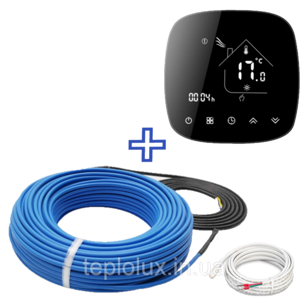 Нагрівальний кабель MEXELL | 2700Вт/150м | з терморегулятором Ecoset BHT-001 WIFI