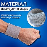 Напульсник спортивний на руку на зап'ястя 1 шт для тренувань махровий сірий (BC-2963), фото 5